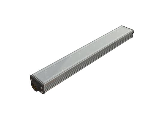 Shallow profile linear LED strip fixture for cove, decorative, mill-work and back-lit glass lighting. Boca Lighting and Controls