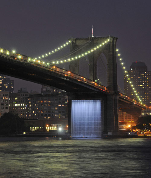 BABA Compliant Lighting illuminating the Brooklyn Bridge