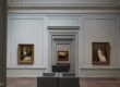 Framed art pieces in a classic gallery