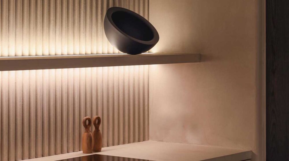 10V DALI Dimming A kitchen counter illuminated by warm task light