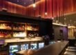 Wall washing LED lighting in a hotel bar